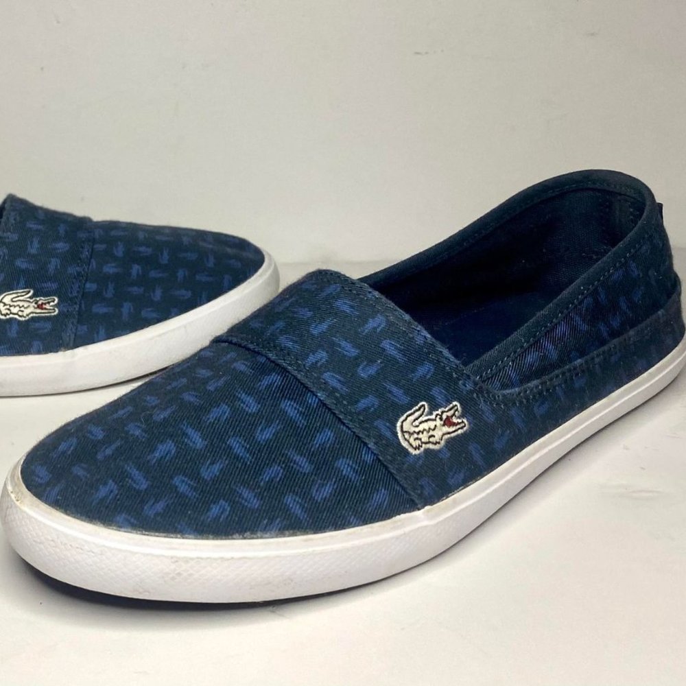 Women's Lacoste Slip-on Loafer Style Comfy Shoes- Size 6.5- Blue in Color